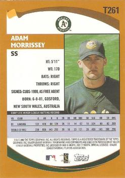 2002 Topps Traded & Rookies #T261 Adam Morrissey Back