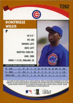 2002 Topps Traded & Rookies #T262 Dontrelle Willis Back