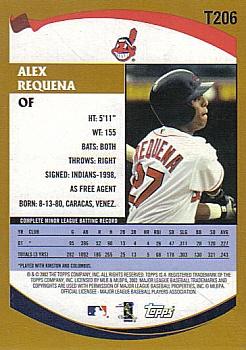 2002 Topps Traded & Rookies #T206 Alex Requena Back