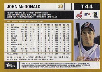 2002 Topps Traded & Rookies #T44 John McDonald Back