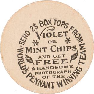 1912 Colgan's Chips Red Borders (E270-1) #NNO John Hughes Back