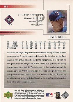 2002 Upper Deck #154 Rob Bell Back