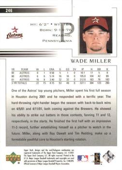 2002 Upper Deck #246 Wade Miller Back