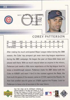 2002 Upper Deck #313 Corey Patterson Back