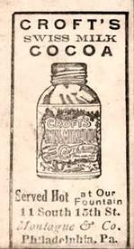 1909 Croft's Cocoa E92 #NNO Sam Crawford Back