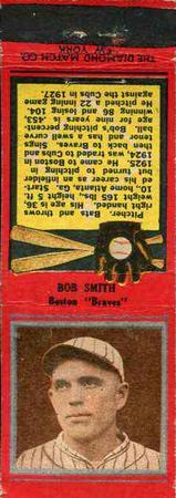 1934 Diamond Matchbooks (U1) #NNO Bob Smith Front