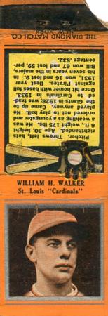 1934 Diamond Matchbooks (U1) #NNO William H. Walker Front