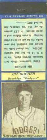 1935-36 Diamond Matchbooks (U3-1) #NNO Jim Bucher Front