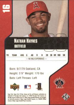 2002 Upper Deck 40-Man #16 Nathan Haynes Back