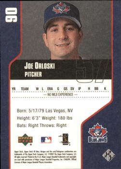 2002 Upper Deck 40-Man #90 Joe Orloski Back