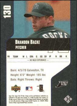 2002 Upper Deck 40-Man #130 Brandon Backe Back