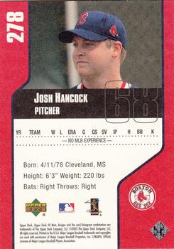 2002 Upper Deck 40-Man #278 Josh Hancock Back