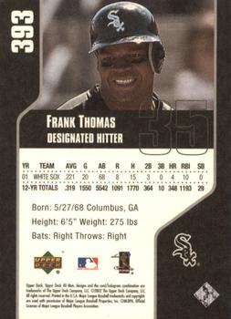 2002 Upper Deck 40-Man #393 Frank Thomas Back