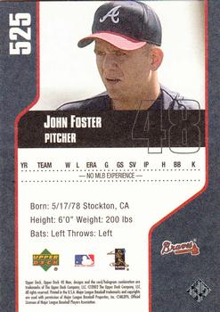2002 Upper Deck 40-Man #525 John Foster Back