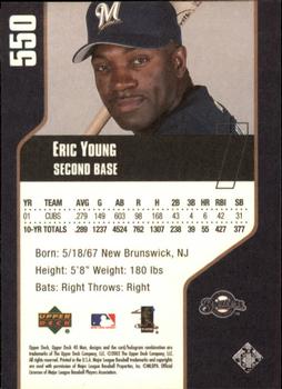 2002 Upper Deck 40-Man #550 Eric Young Back