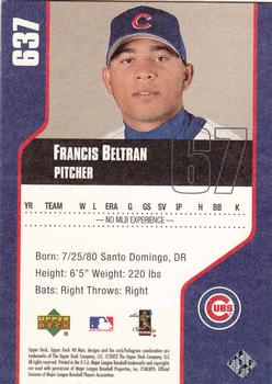 2002 Upper Deck 40-Man #637 Francis Beltran Back