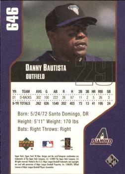 2002 Upper Deck 40-Man #646 Danny Bautista Back
