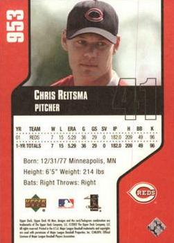 2002 Upper Deck 40-Man #953 Chris Reitsma Back