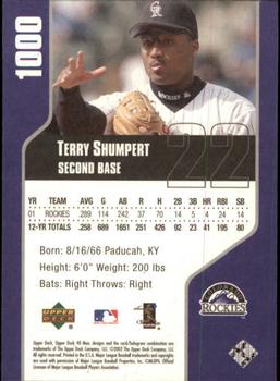2002 Upper Deck 40-Man #1000 Terry Shumpert Back