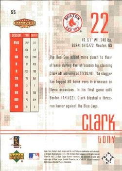 2002 Upper Deck Ballpark Idols #55 Tony Clark Back