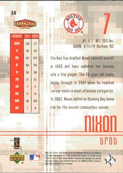 2002 Upper Deck Ballpark Idols #58 Trot Nixon Back
