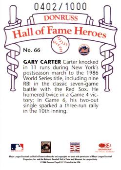 2004 Donruss Diamond Kings - Hall of Fame Heroes #33 Gary Carter Back