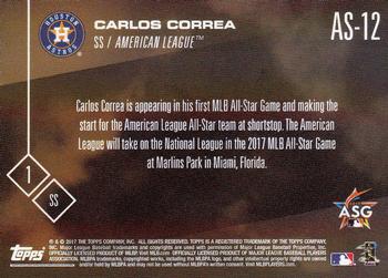 2017 Topps Now All-Star Game American League #AS-12 Carlos Correa Back