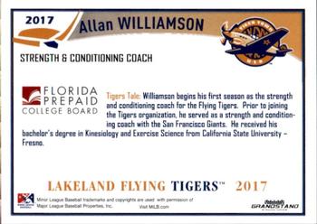2017 Grandstand Lakeland Flying Tigers #NNO Allan Williamson Back