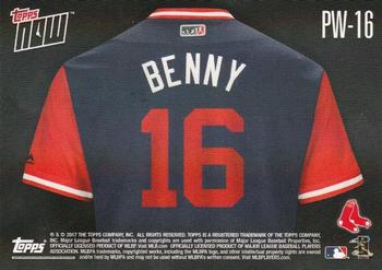 2017 Topps Now Players Weekend #PW-16 Andrew Benintendi Back
