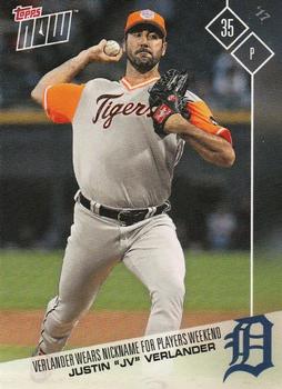 2017 Topps Now Players Weekend #PW-47 Justin Verlander Front