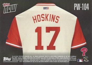 2017 Topps Now Players Weekend #PW-104 Rhys Hoskins Back