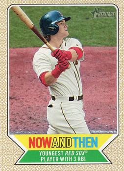 2017 Topps Heritage - Now and Then #NT-3 Andrew Benintendi Front