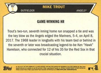2017 Topps Heritage - Now and Then #NT-5 Mike Trout Back