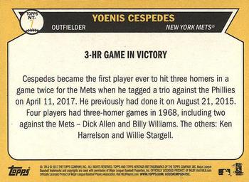 2017 Topps Heritage - Now and Then #NT-7 Yoenis Cespedes Back