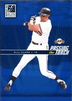 2004 Donruss Elite - Passing the Torch Blue #PT-4 Will Clark Front