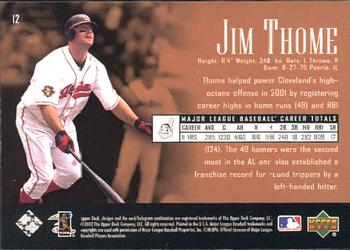 2002 Upper Deck Piece of History #12 Jim Thome Back