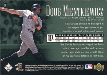 2002 Upper Deck Piece of History #31 Doug Mientkiewicz Back