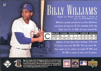 2002 Upper Deck Piece of History #57 Billy Williams Back