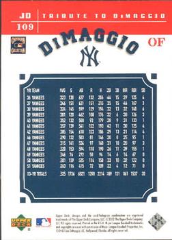 2002 Upper Deck Prospect Premieres #109 Joe DiMaggio Back