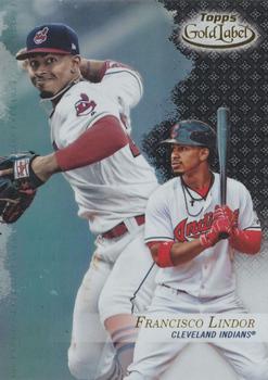 2017 Topps Gold Label - Class 1 Black #87 Francisco Lindor Front