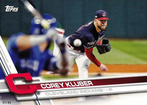 2017 Topps Cleveland Indians 5x7 #CLE-9 Corey Kluber Front