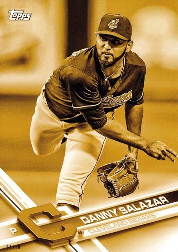 2017 Topps Cleveland Indians 5x7 - Gold #CLE-3 Danny Salazar Front