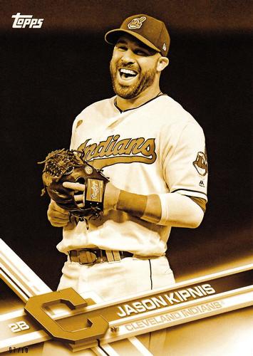 2017 Topps Cleveland Indians 5x7 - Gold #CLE-13 Jason Kipnis Front
