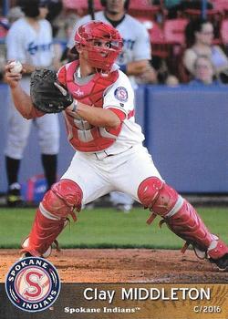 2016 Grandstand Spokane Indians #19 Clay Middleton Front