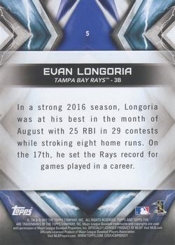 2017 Topps Fire #5 Evan Longoria Back