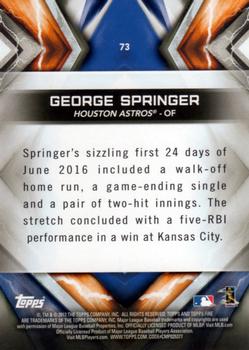 2017 Topps Fire #73 George Springer Back