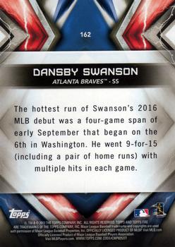 2017 Topps Fire #162 Dansby Swanson Back