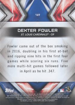 2017 Topps Fire #169 Dexter Fowler Back