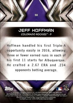 2017 Topps Fire - Flame #58 Jeff Hoffman Back
