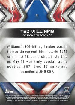 2017 Topps Fire - Green #91 Ted Williams Back
